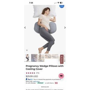 Momcozy Pregnancy Pillow Wedge Side Sleeping Adjustable